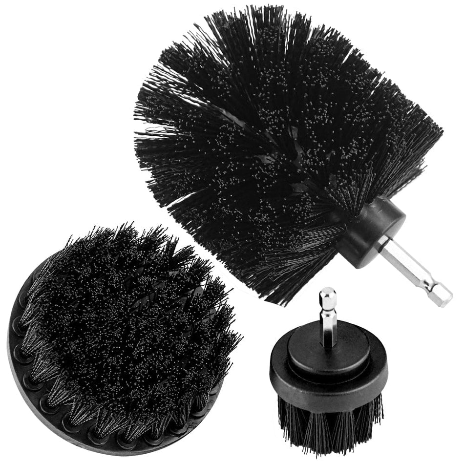 3PC Power Drill Brush Set | Professional Tile & Grout Cleaner