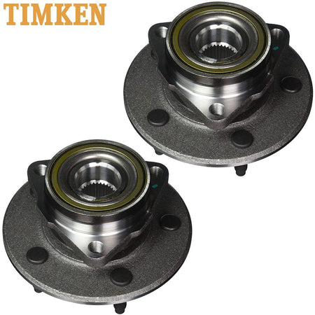 Timken HA599863 Front Wheel Bearing Hub Assembly for 2000 2001 Dodge Ram 1500-No ABS 4WD 2pcs