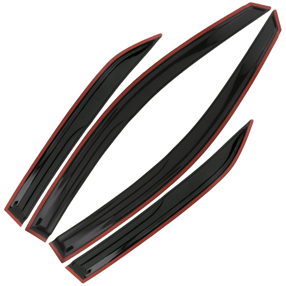 2009-2013 TOYOTA COROLLA 3D WAVY TINTED SMOKE WINDOW VISOR SUN/RAIN GUARD