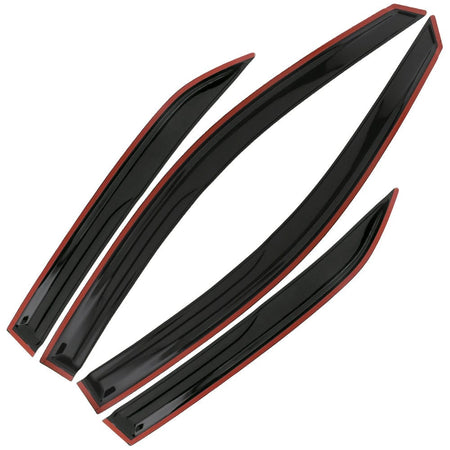 2009-2013 TOYOTA COROLLA 3D WAVY TINTED SMOKE WINDOW VISOR SUN/RAIN GUARD