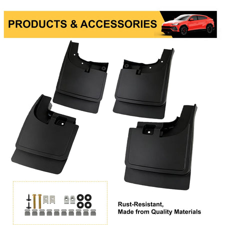 Durable Mud Flaps Splash Guards Fit Ford F-250 F-350 Super Duty 2017-2018