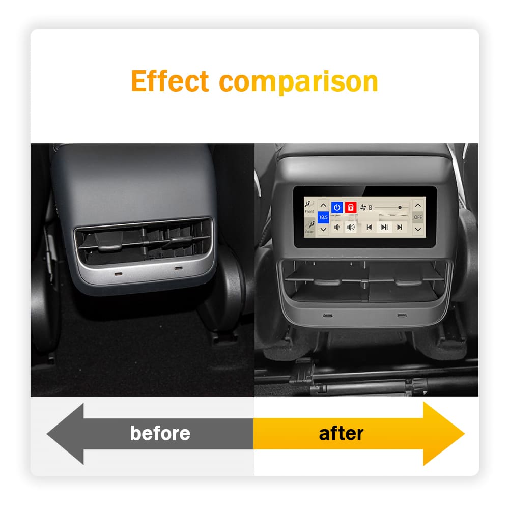 Model 3 & Y Rear Multimedia LCD Display Screen Air Conditioning Control