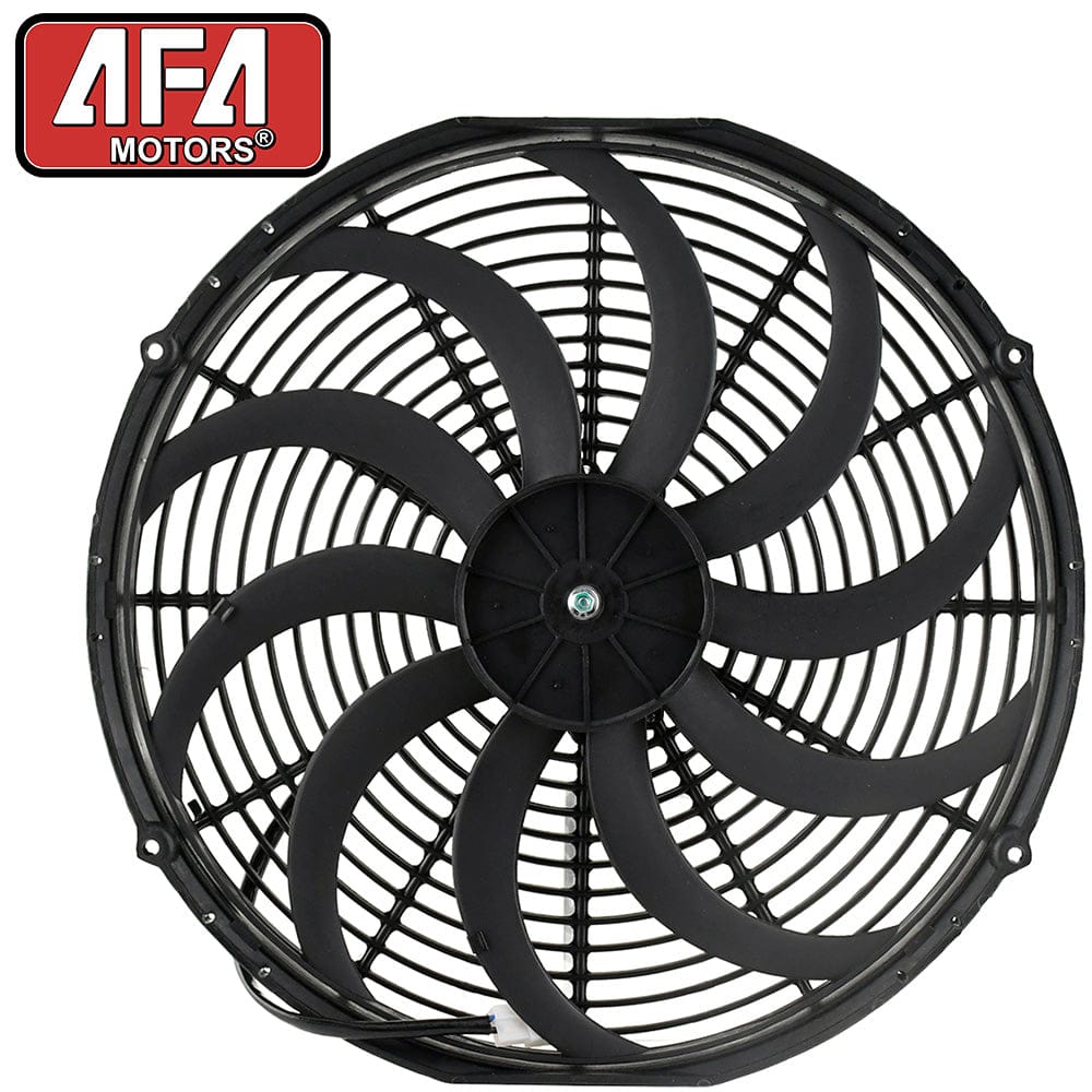16" 12V 160W Electric Radiator Cooling Fan Curved Blade Push Push