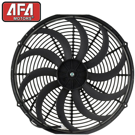 16" 12V 160W Electric Radiator Cooling Fan Curved Blade Push Push