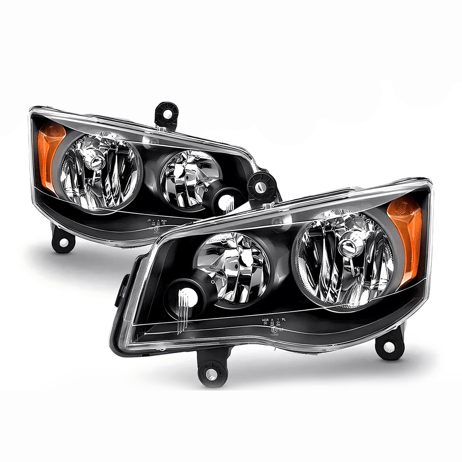 2Pcs Headlight Fit for Chrysler Town&Country 08-16 Dodge Grand Caravan 11-20