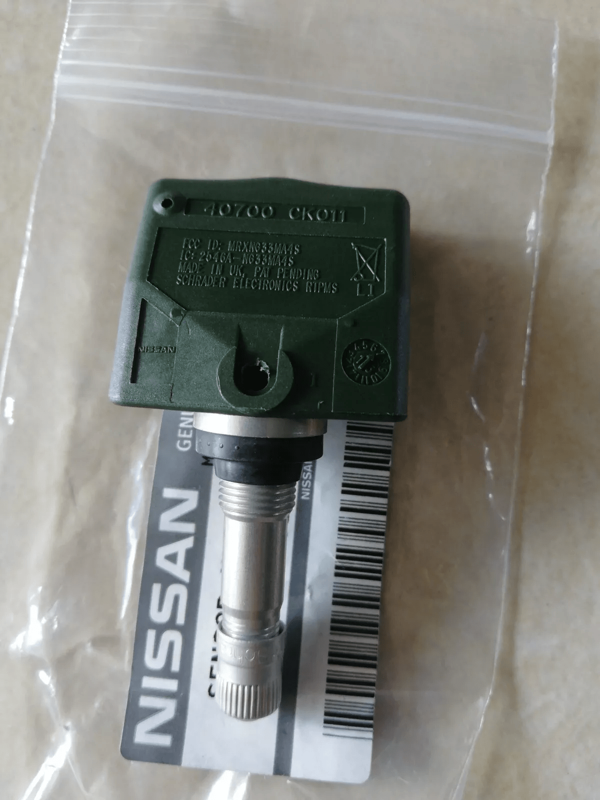 NEW OEM Genuine Nissan SENSOR UNIT-TIRE PRESSURE 40700-CK001 TPMS SENSOR