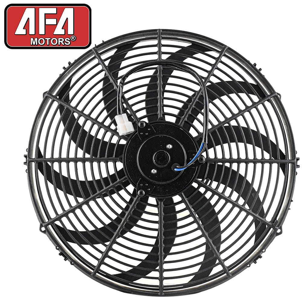 16" 12V 160W Electric Radiator Cooling Fan Curved Blade Push Push