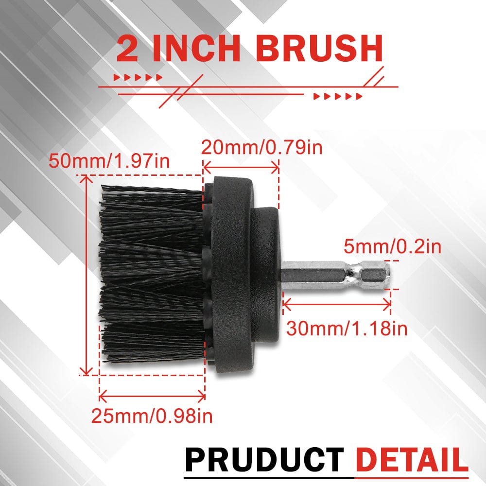 3PC Power Drill Brush Set | Professional Tile & Grout Cleaner