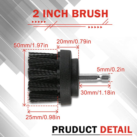 3PC Power Drill Brush Set | Professional Tile & Grout Cleaner