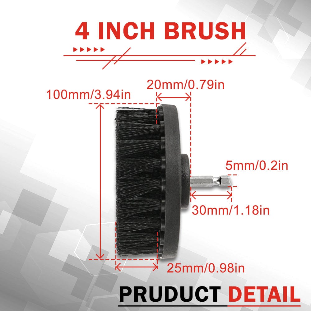 3PC Power Drill Brush Set | Professional Tile & Grout Cleaner