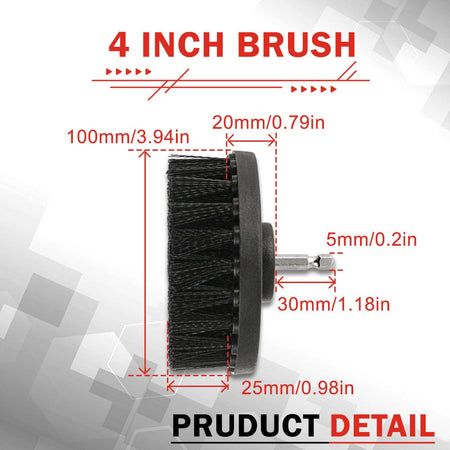 3PC Power Drill Brush Set | Professional Tile & Grout Cleaner