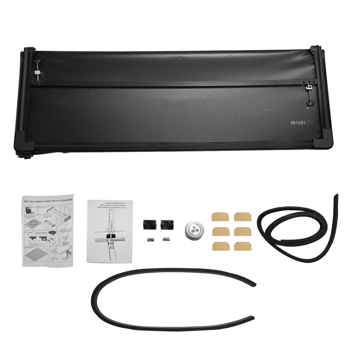 5.5FT 67.4'' Tri-Fold Bed Tonneau Cover Fit For Ford F-150 F150 2015-2025 Truck