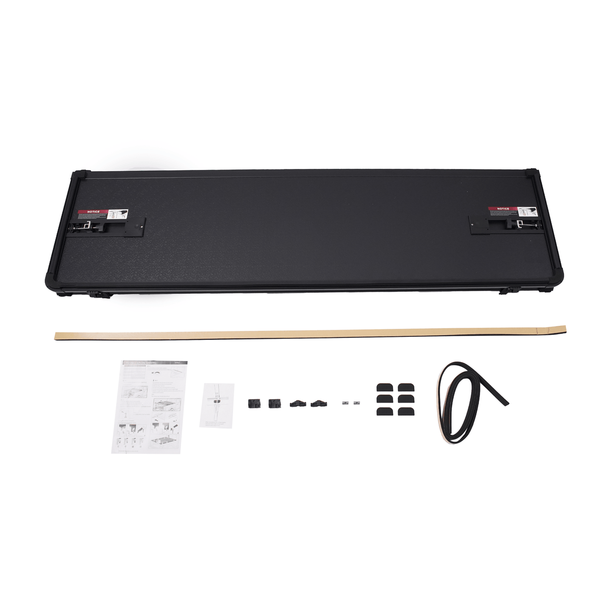 5.5FT Hard Tonneau Cover Fit For Ford F-150 2015-2025 Truck Bed W/ Lamp 4-Fold
