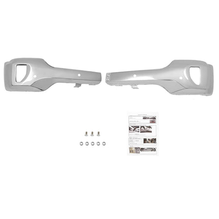 Steel W/ Holes Front Bumper Face Bar Fit For Chevy Silverado 1500 16-2018 Chrome