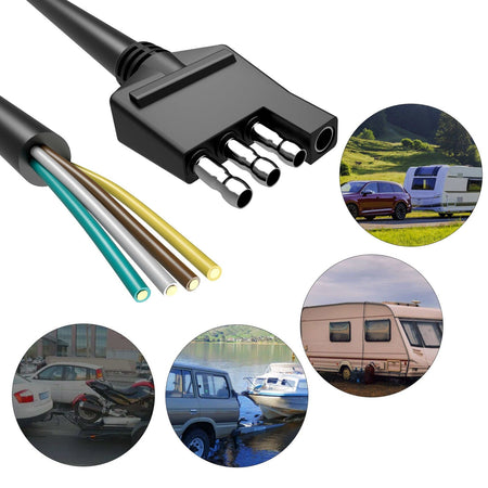 18AWG 4 Pin Trailer Connector 10Ft Trailer Wiring With Jacketed Cable