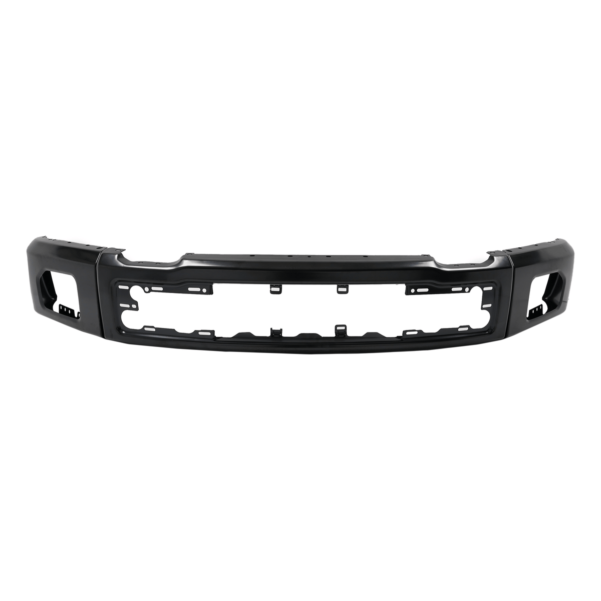 Front Bumper Face Bar Black Steel Fit For Ford F-150 2015-2017 w/Fog Light Hole