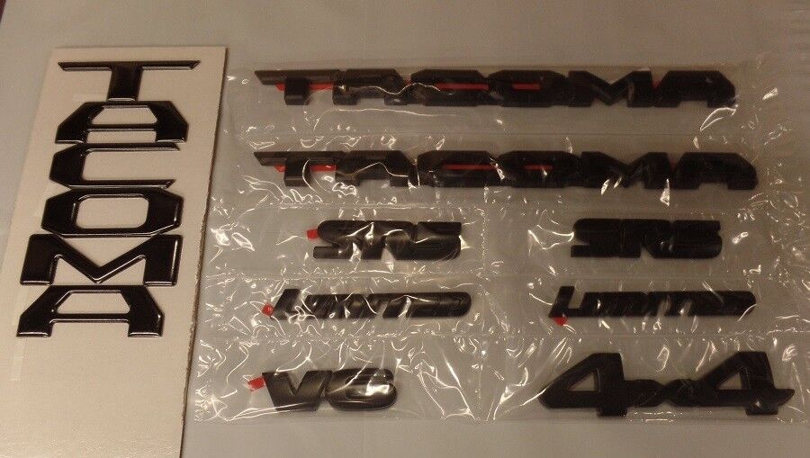 Toyota Tacoma Emblem kit - Tacoma SR5 4X4 V6 LIMITED Door & Tailgate Emblem Overlays PT948-35180-02