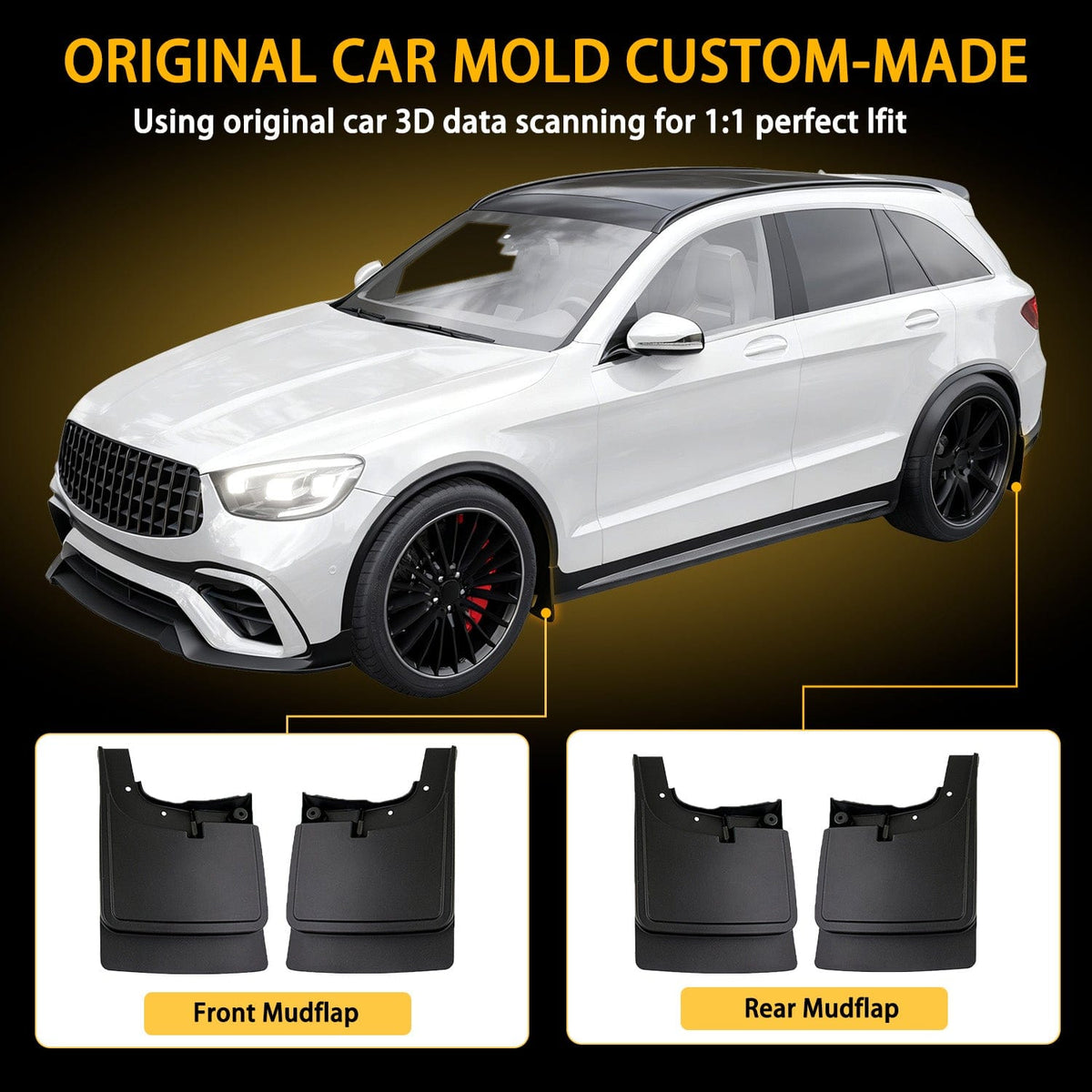 Durable Mud Flaps Splash Guards Fit Ford F-250 F-350 Super Duty 2017-2018