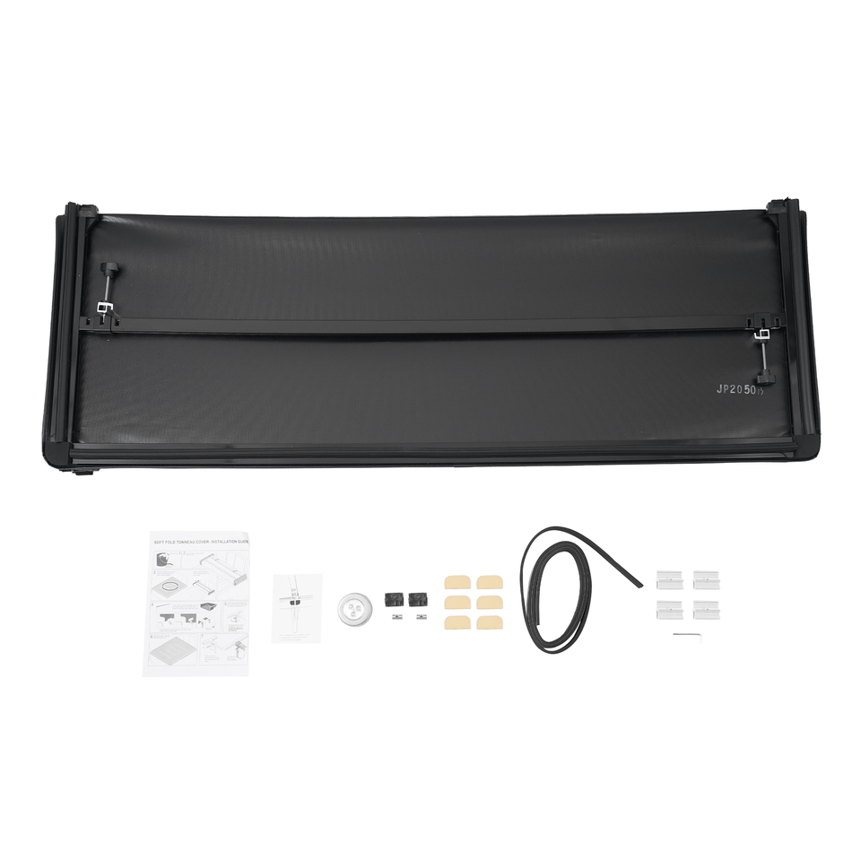 5ft/60.3" Bed Soft 3-fold Tonneau Cover Fit For Jeep Gladiator JT Truck 2020-25