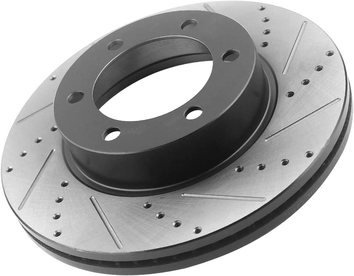 Rear Slotted Brake Rotors & Brake Pads For Expedition 2007-18 Lincoln Navigator