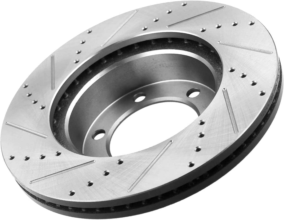 Rear Slotted Brake Rotors & Brake Pads For Expedition 2007-18 Lincoln Navigator