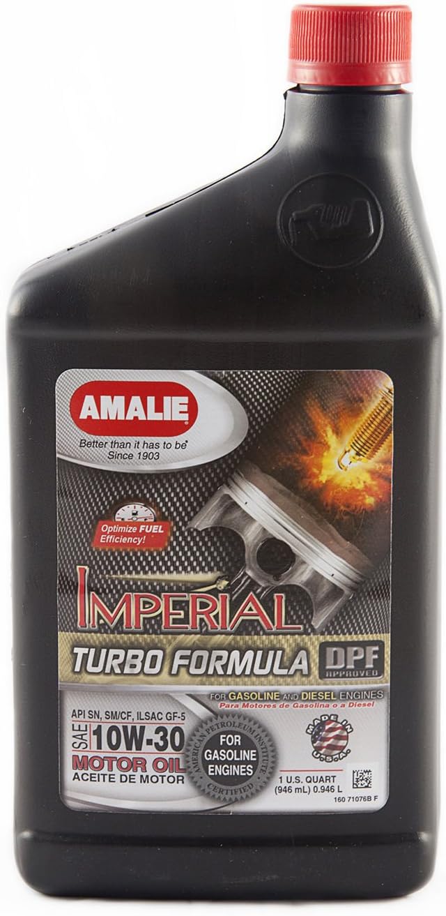 Amalie Imperial Turbo 10W-30 Motor Oil (5 Plus Quart Jug)