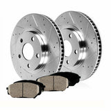 Chevy Malibu Cobalt K2164 Front Drilled Brake Rotors & Pads