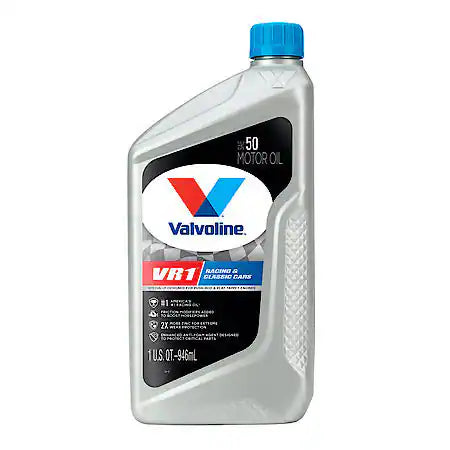 Valvoline VR1 Conventional SAE 50 Motor Oil: High Performance High Zinc, 1 Quart