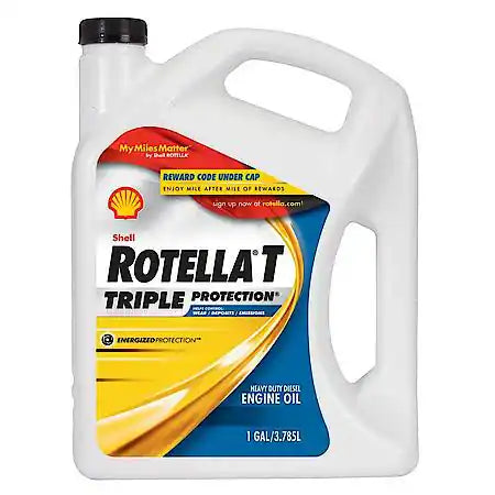 Shell Rotella T Triple Protection 15W-40 Conventional Heavy Duty Diesel Engine Oil, 1 Gallon