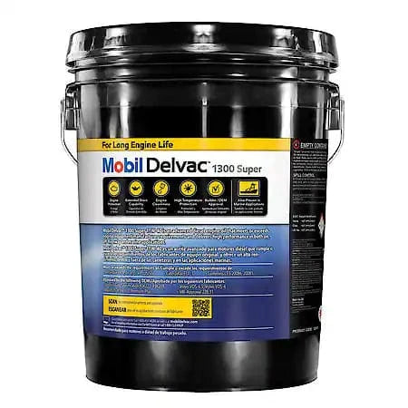 Mobil Delvac 1300 Super 15W-40 Conventional Heavy Duty Diesel Engine Oil, 5 Gallon