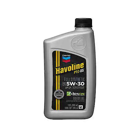 Havoline Pro-DS Fully Synthetic 5W-30 Motor Oil: Designed To Protect Against Contamination, 1 Quart