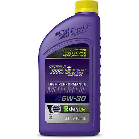 Royal Purple High Performance SAE 5W30 Synthetic Motor Oil, API Certified, 1 QT