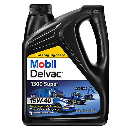 Mobil Delvac 1300 Super 15W-40 Conventional Heavy Duty Diesel Engine Oil, 1 Gallon