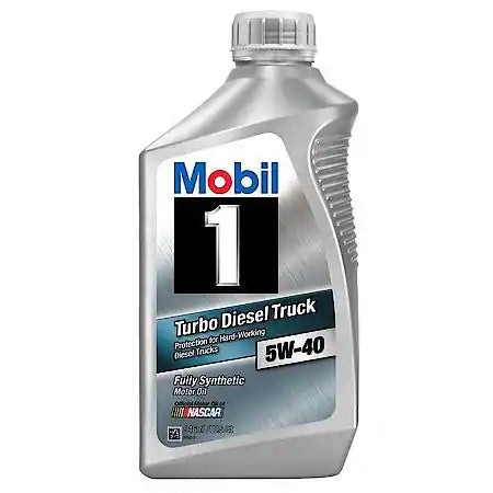 Mobil 1 Turbo Diesel Truck 5W-40 Full Synthetic Motor Oil, 1 Quart