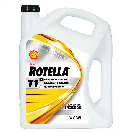 Shell Rotella T1 30 Straight Grade Conventional Heavy Duty Diesel Engine Oil, 1 Gallon