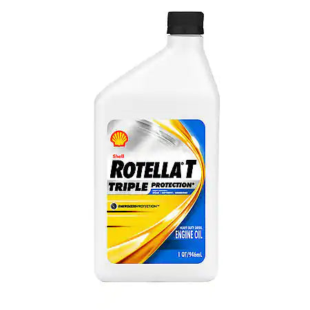 Shell Rotella T Triple Protection 15W-40 Conventional Heavy Duty Diesel Engine Oil, 1 Quart