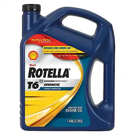 Shell Rotella T6 5W-40 Full Synthetic Heavy Duty Diesel Engine Oil, 1 Gallon