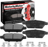 MotorbyMotor D1161 Rear Ceramic Disc Brake Pad Mazda 6, Ford Fusion, Mercury Milan, Lincoln MKZ Zephyr Premium