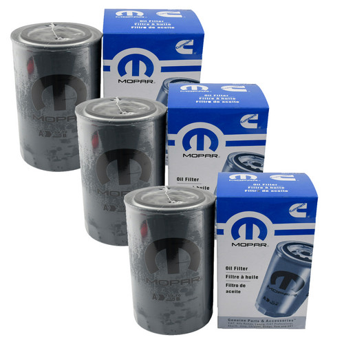 Mopar Oil Filter 3-Pack | Dodge RAM Cummins 5.9L 6.7L (1989-2020)
