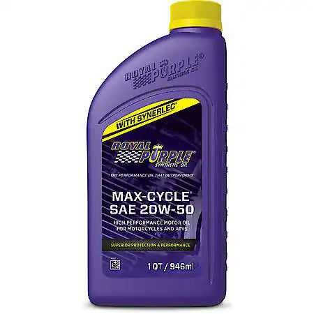 Royal Purple MaxCycle SAE 20W50 High Performance Motorcycle and ATV Motor Oil, 1 QT