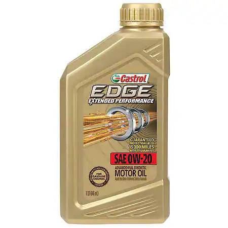 Castrol EDGE Extended Performance 0W-20 Full Synthetic Motor Oil (1 Quart)