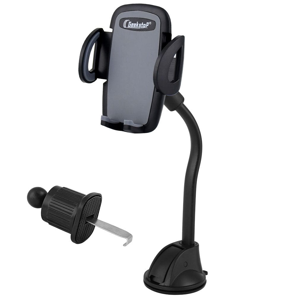 Car Phone Holder Mount [Flexible Gooseneck Long Arm] Phone Mount for Car Holder Windshield [Washable Strong Suction Cup] Cell Phone Holder Car Mount for All iPhone Android Smartphone