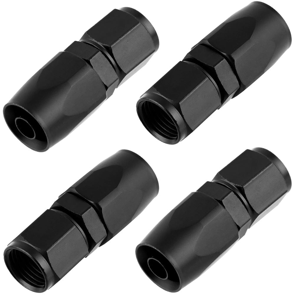 6AN PTFE Fuel Line Hose Kit 5/16" Nylon Braided 20FT Fuel Hose Fitting Kit Black 13PCS