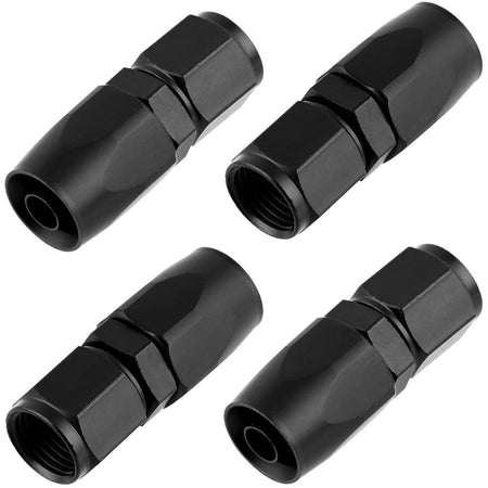6AN PTFE Fuel Line Hose Kit 5/16" Nylon Braided 20FT Fuel Hose Fitting Kit Black 13PCS