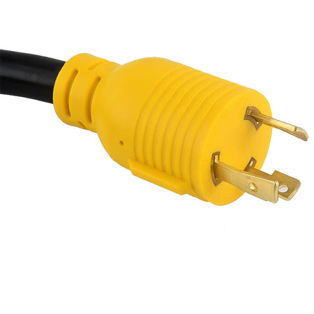 NEMA L5-30P to L14-30R Adapter Cord, 4 Prong to 3 Prong Generator Transfer Switch Adapter, 30 Amp Generator Twist Lock 3 Prong to 4 Prong House Inlet Box ETL Listed