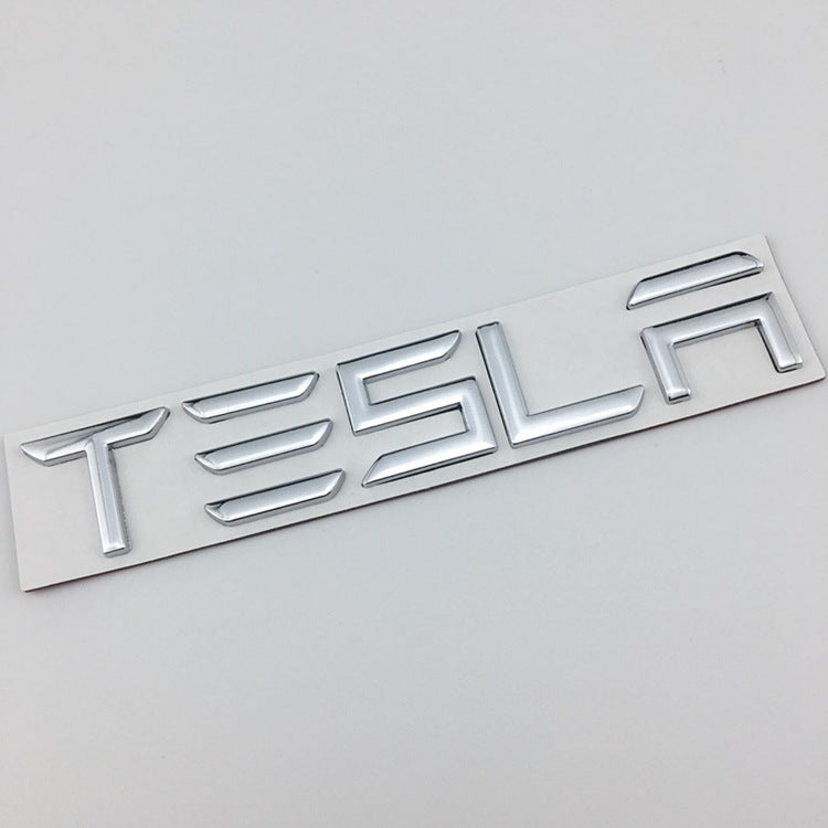 TESLA Model 3 S X Y Emblem Letter sticker Chrome