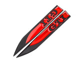 Volkswagen GTI Fender Emblem Sticker Black and Red