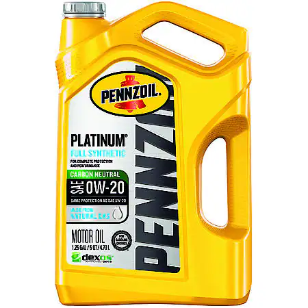 Pennzoil Platinum 0W-20 Full Synthetic Motor Oil, 5 Quart