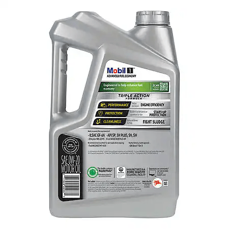 Mobil 1 Advanced Fuel Economy Full Synthetic Motor Oil 0W-20, 5 Quart