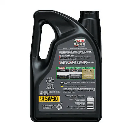 Castrol EDGE High Mileage 5W-30 Advanced Full Synthetic Motor Oil: 5 Qt